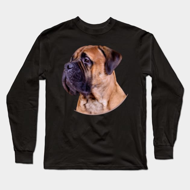 Bullmastiff dog Long Sleeve T-Shirt by Nartissima